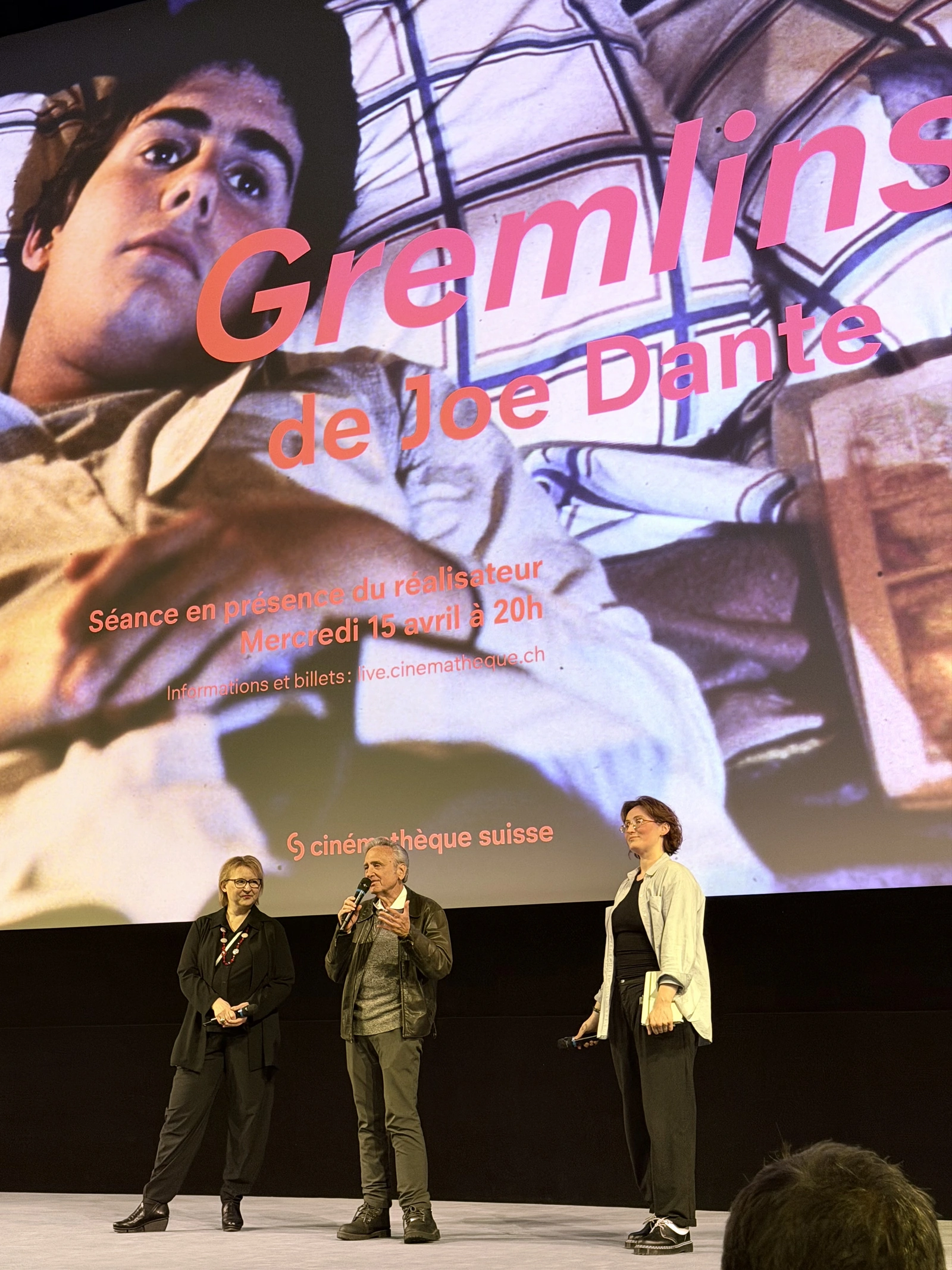 Joe Dante à la projection de Gremlins à la cinémathèque suisse le 15 avril 2026
