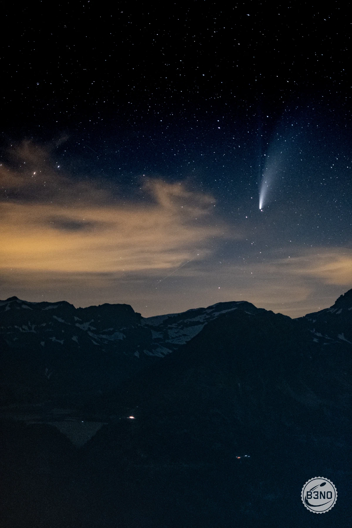 Comète NEOWISE sur Emosson. — Arolette 2020, Astro