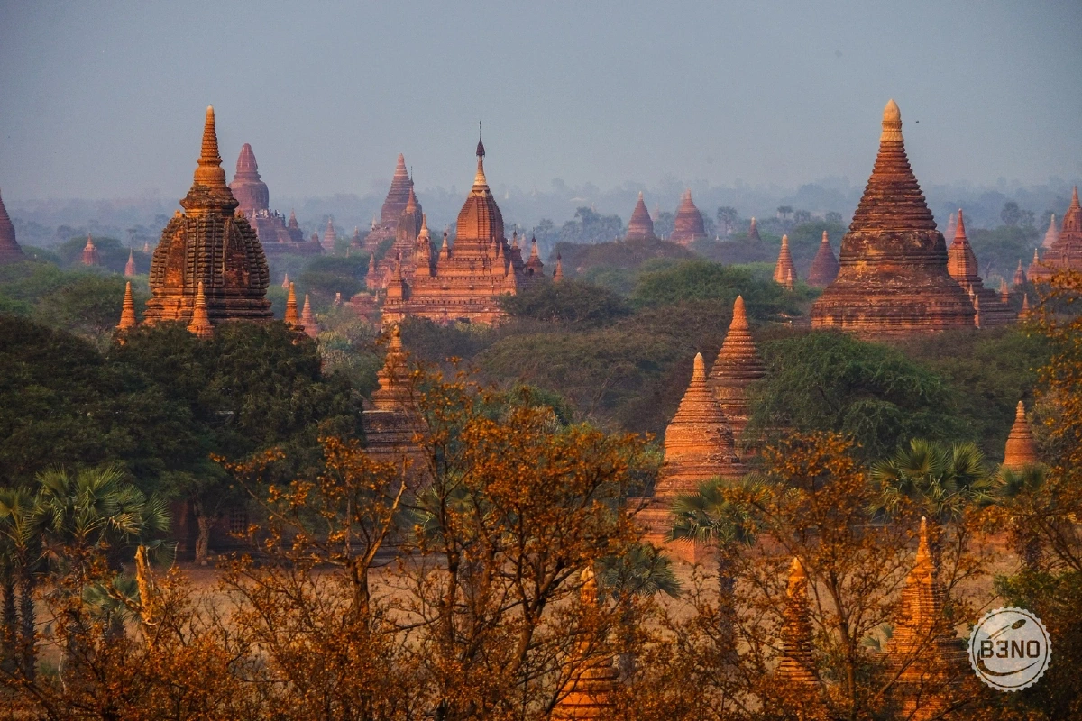 Forêt de pagodes au soleil couchant, Bagan — Bagan, Voyages